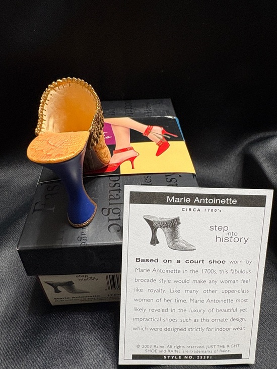 Just The Right Shoe Orange and Gold Ankle Booties - Picture 3 of 5